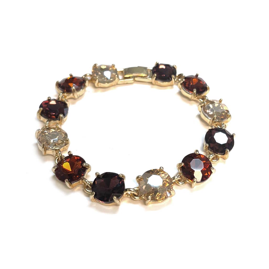 StarryNYC - Vente Bracelets maillon et chaîne - Bracelet rond en cristal taillé dans un coussin6