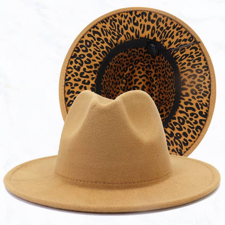Suzie Q USA - Wholesale Fedora - Women's - Double Sided Color Matching Leopard Jazz Hat17