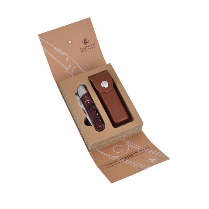 Cuchillo Plegable Sommelier Laguiole – Mango de Pakkawood con Funda para venta al por mayor de Laguiole