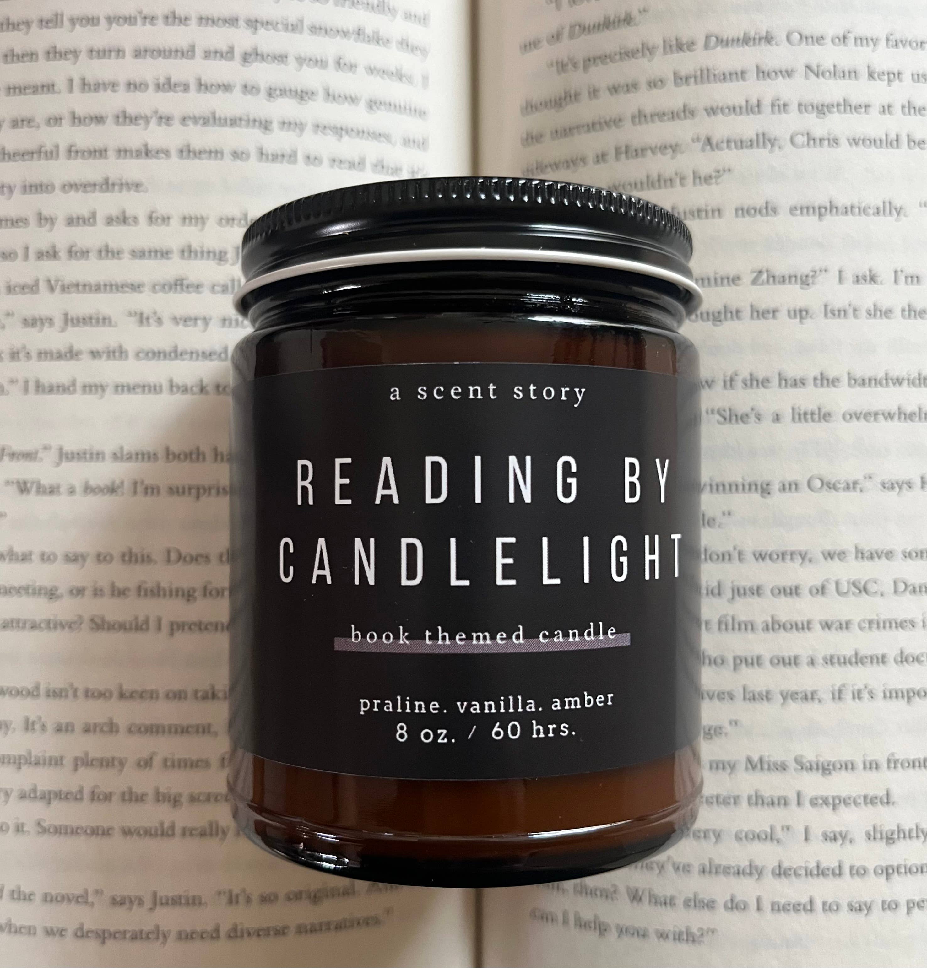 A Scent Story Candle Co - Wholesale Jar/Filled Candle - Reading by Candlelight -  Bookish Candle | Book Themed7