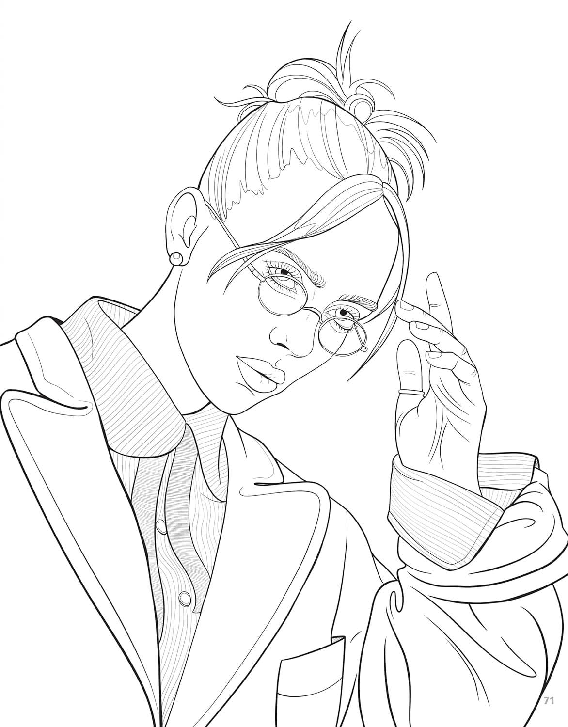 Fox Chapel Publishing - Wholesale Coloring & Activity Book - Adult - Super Stylish Billie Eilish Coloring & Activity Book3