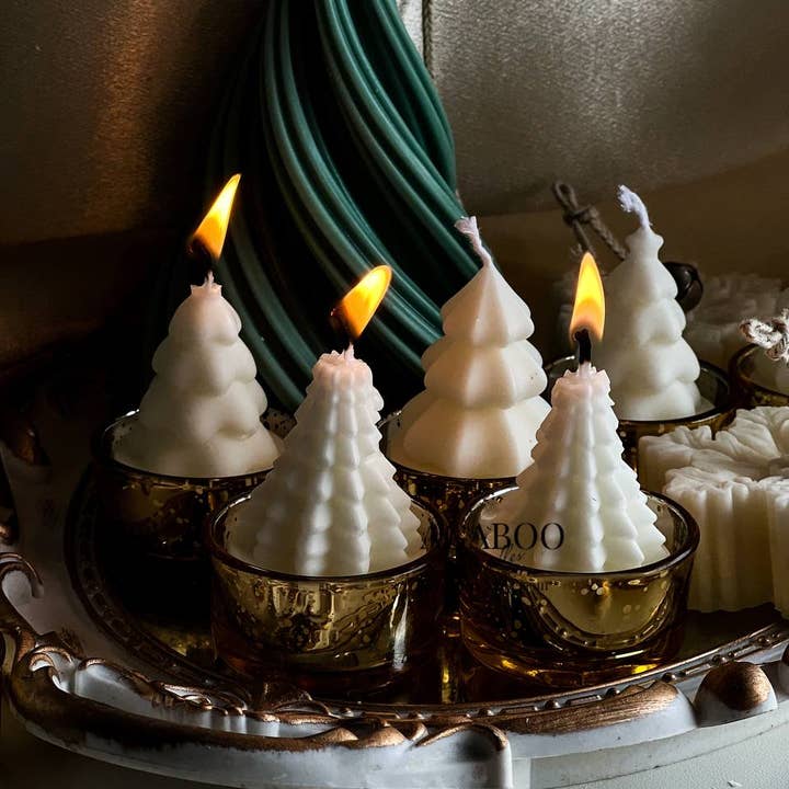 Agaboo Candle - Wholesale Grappige kaars - Mini kerstbomen Theelichtjes Kaars 2 1/4x1,5in 2