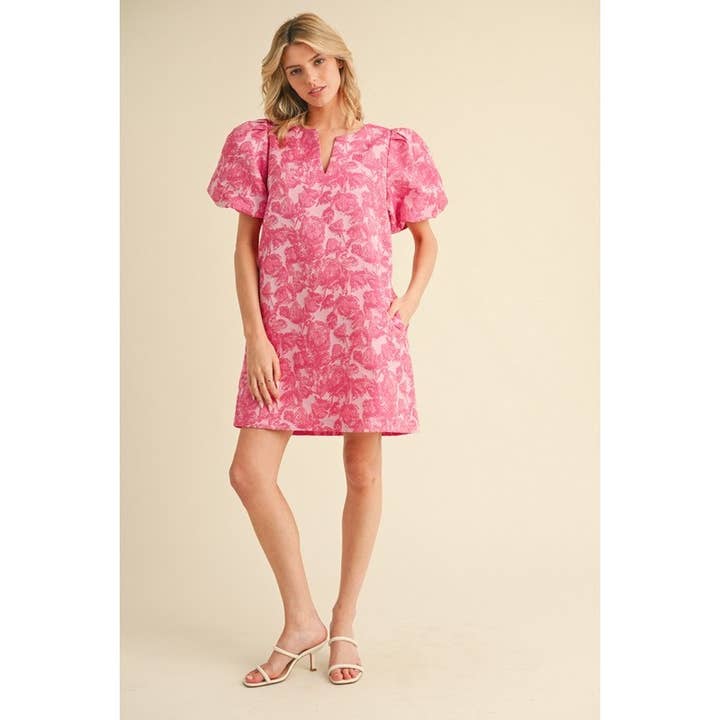 STYLE USA - Wholesale Dress - Women's - Flower jacquard embroidery dress