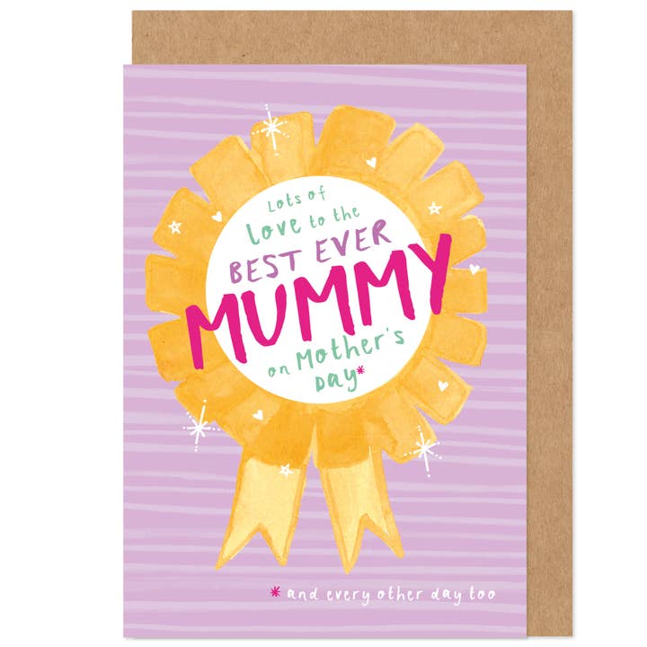 Bedste Mor Rosette Mors Dags Kort for engroshandel hos Bow & Bell