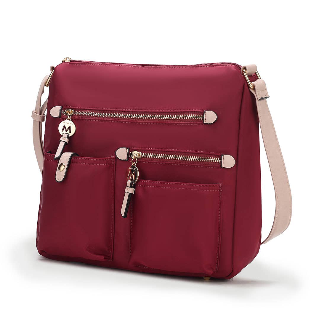 MKF Collection - Wholesale Shoulder Bag - Women's - Serena Color-Block Nylon Women Shoulder Handbag by Mia K7