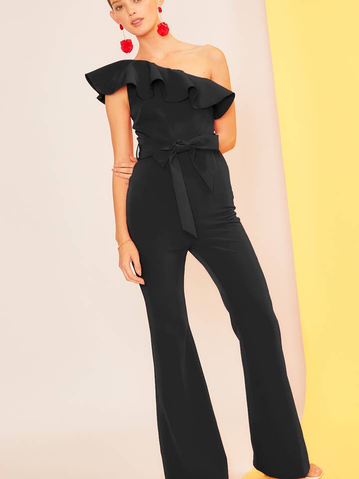 Side Zipper Sleeveless Bootcut Jumpsuit for wholesale by Main Strip