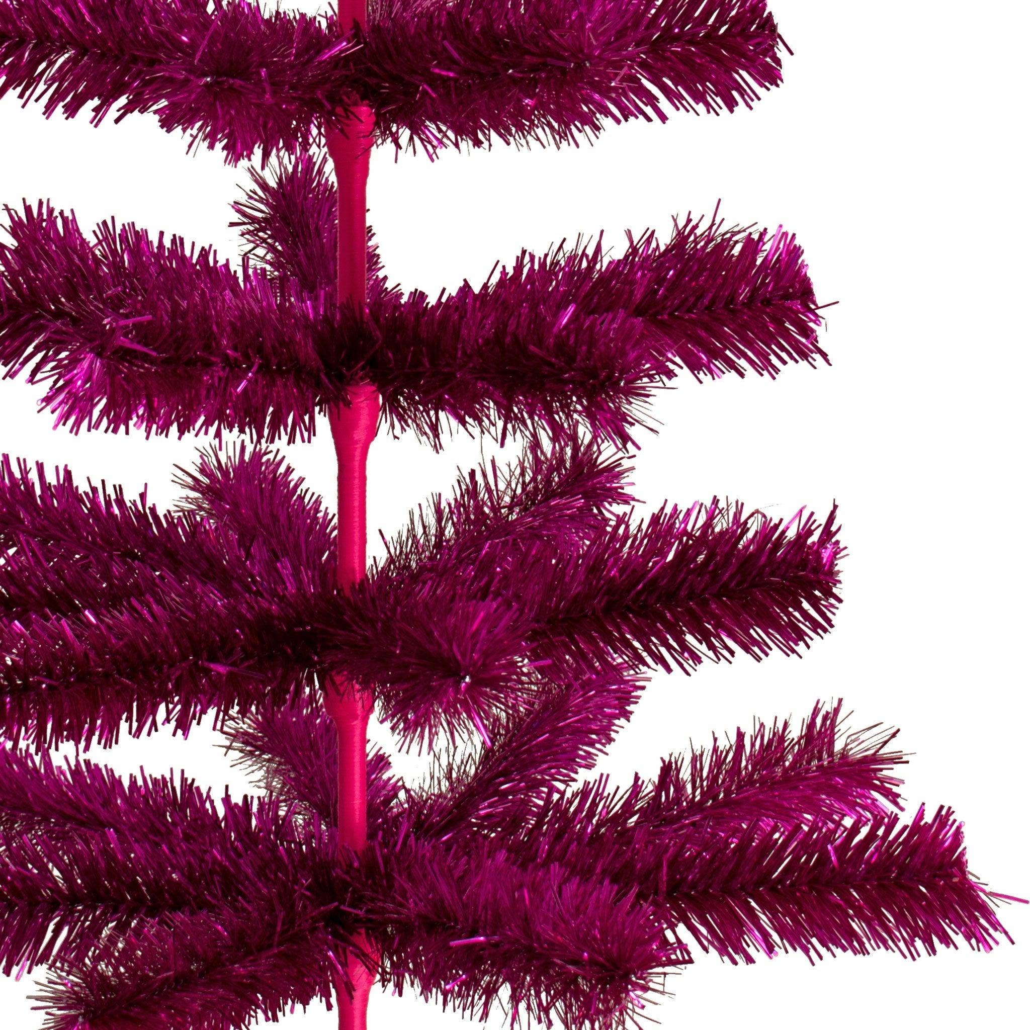 Lee Display - Wholesale Christmas Decoration - Fuchsia Tinsel Christmas Tree16