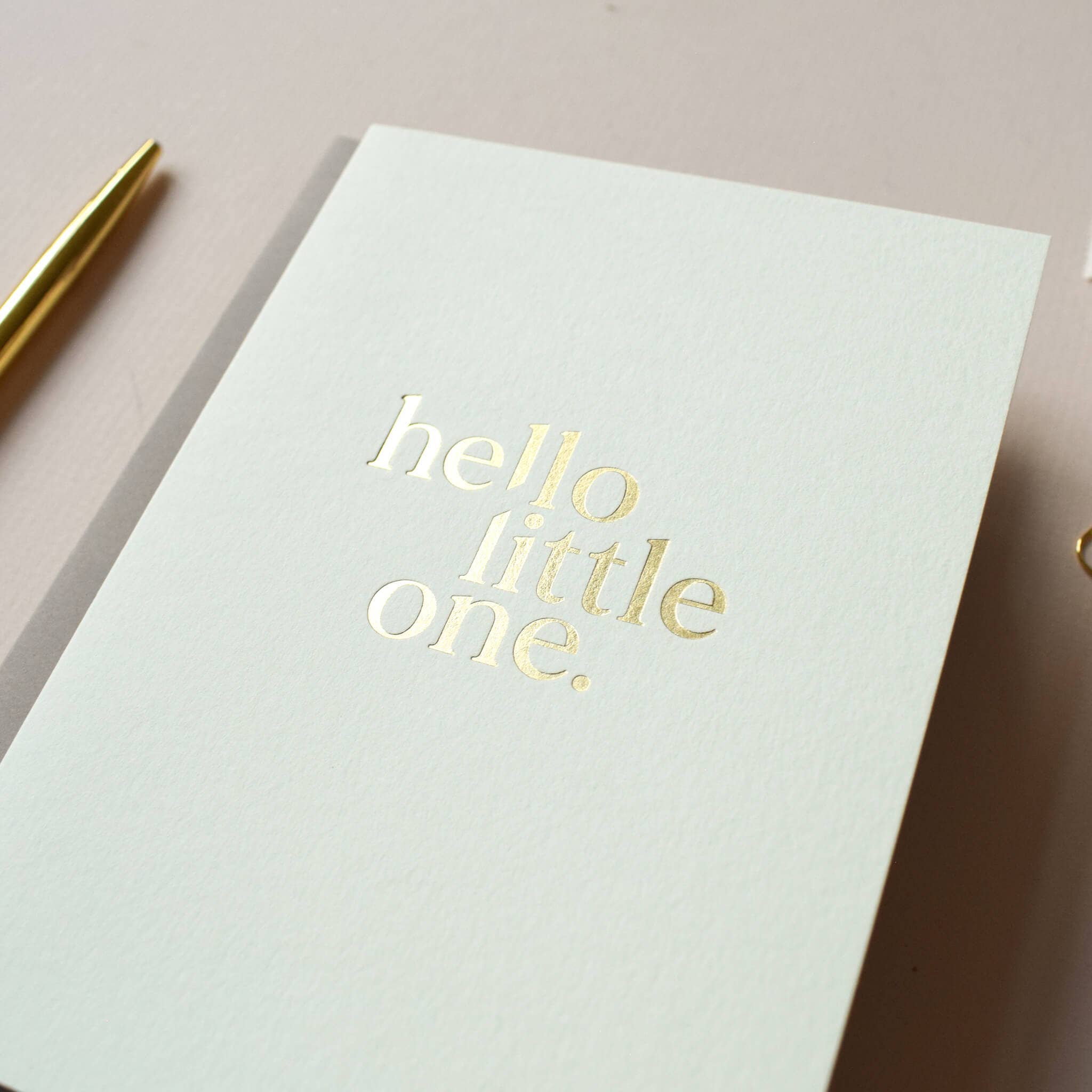 Jennifer Tune - Wholesale Baby Card - Hello Little One, Foil New Baby Greetings Card4