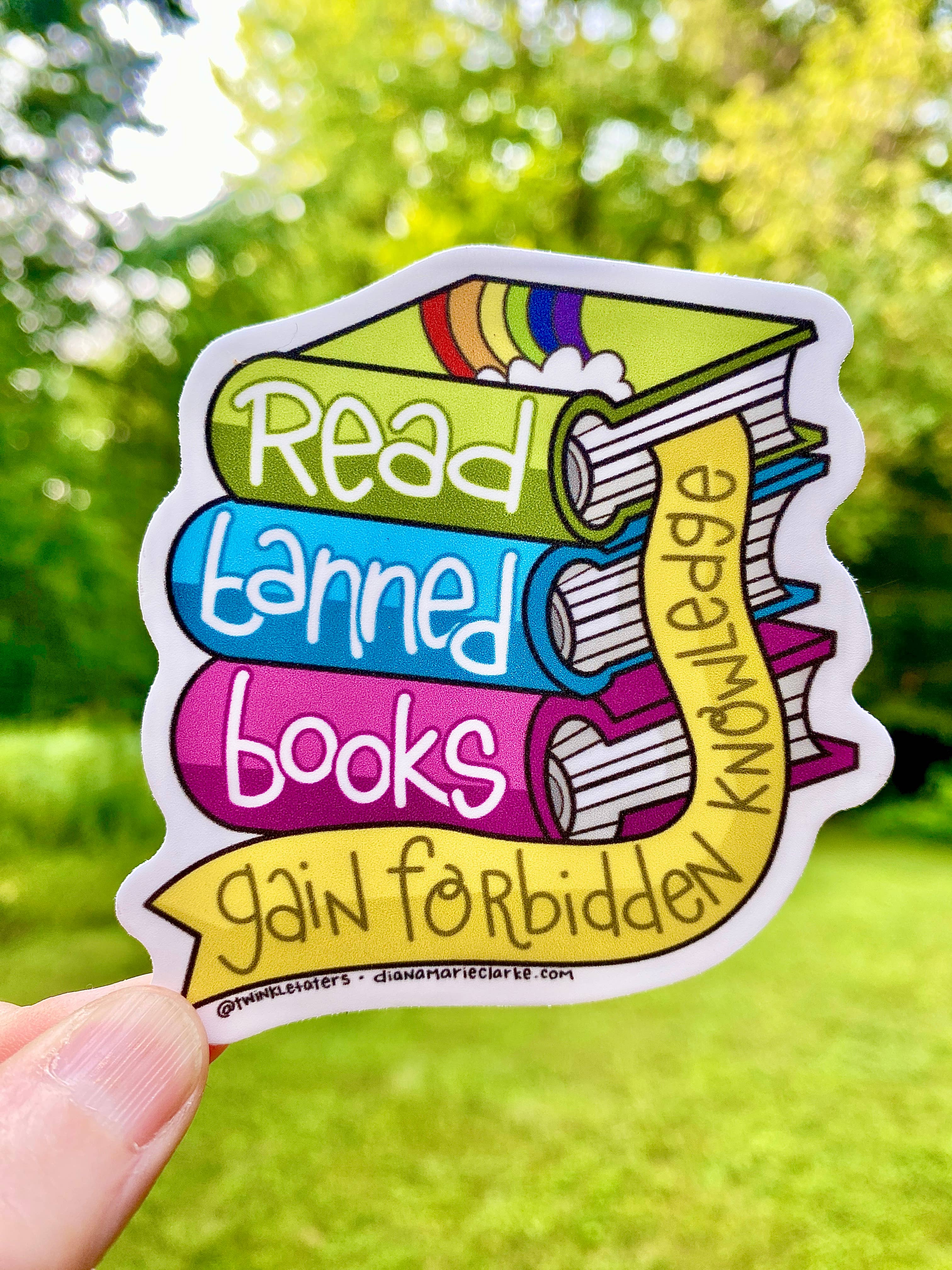Designs by Diana - twinkletaters - Wholesale Phone & Laptop Stickers - Read Banned Books Vinyl Sticker0