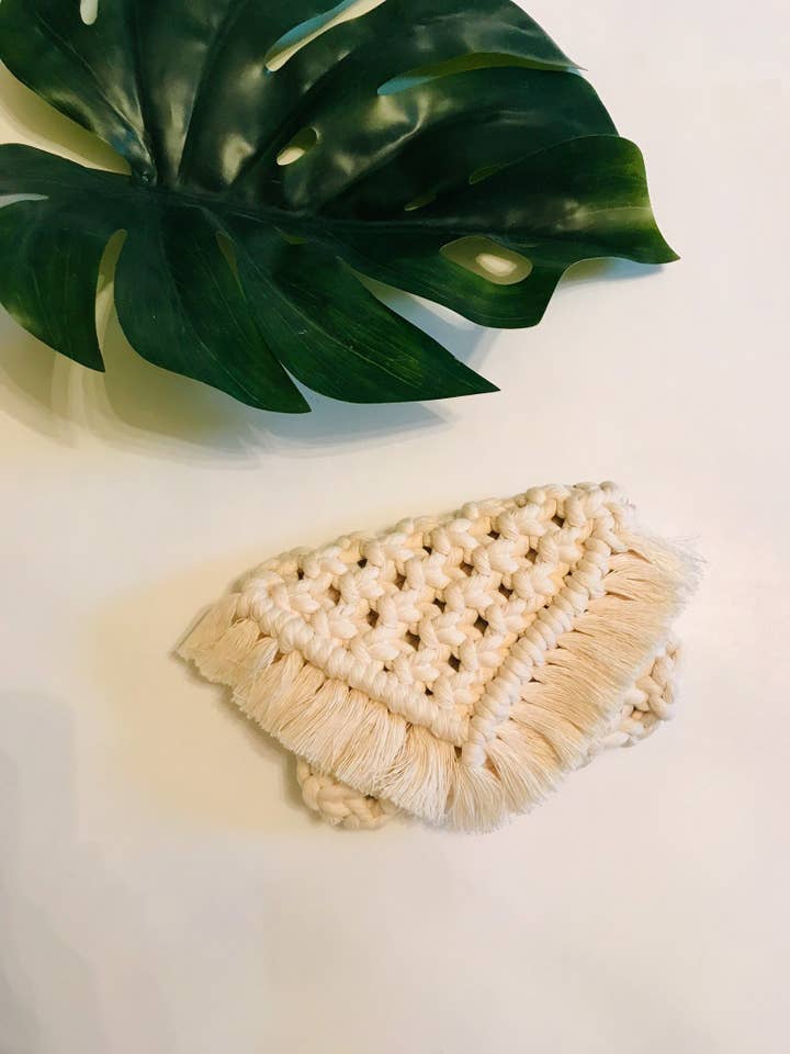 Clearance - Mini Macrame Clutch Purse for wholesale by Maple + Love