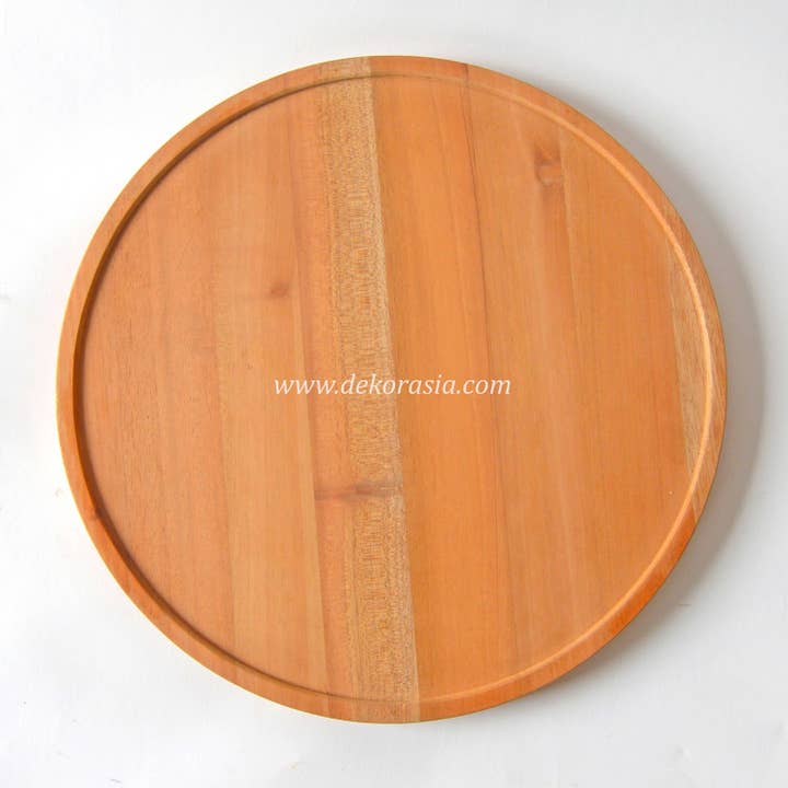 Round Wooden Tray Dinnerware Plate For Dessert Fruit Charger Plates | Free Shipping for wholesale by Dekor Asia Indonesia
