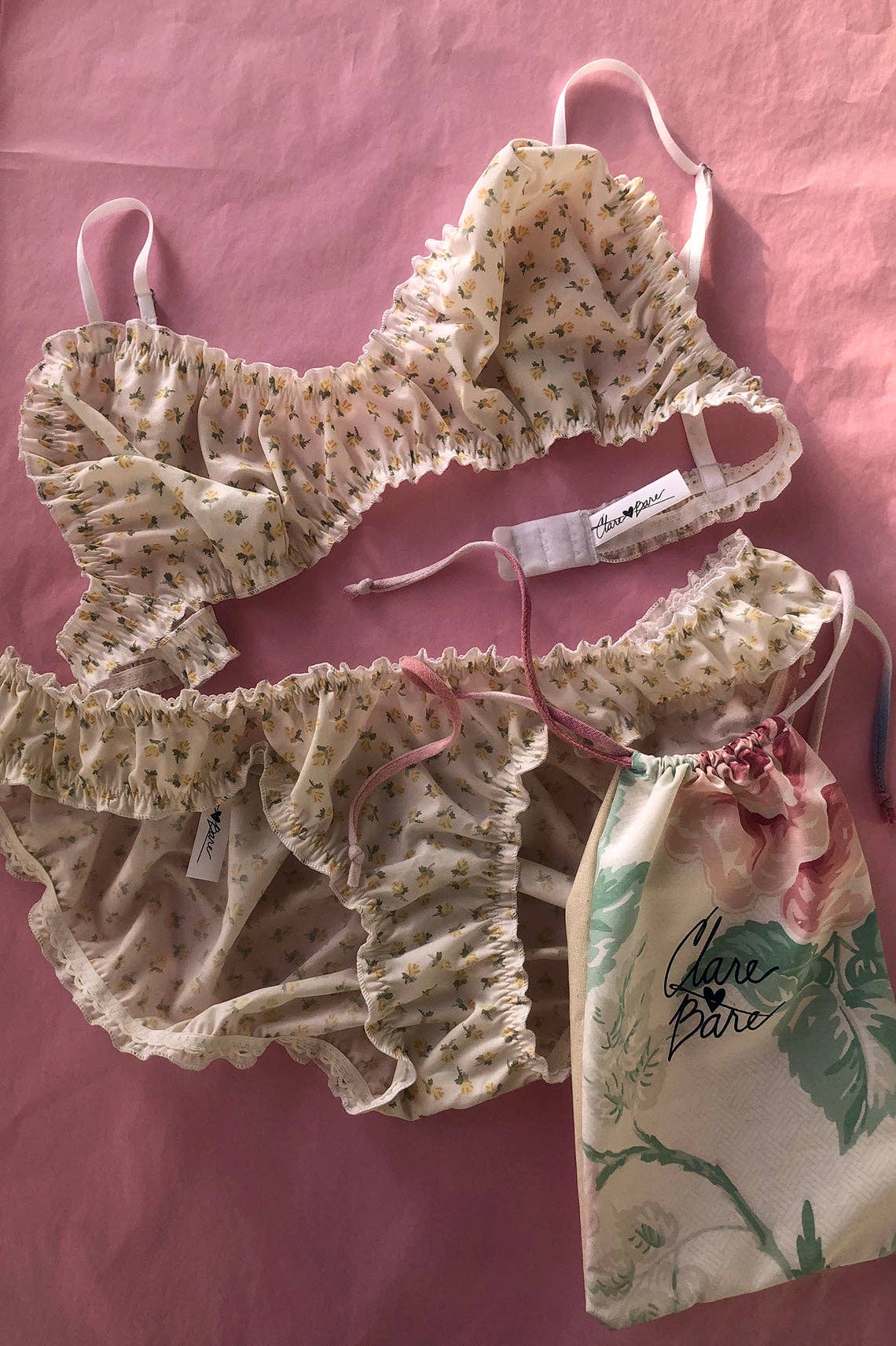 Clare Bare - Wholesale Lingerie Set - Women's - READY TO SHIP Mystery Print Oleander Bralette & Bloomer Set28