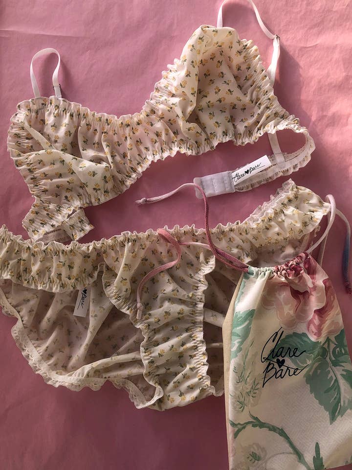 Clare Bare - Wholesale Lingerie Set - Women's - READY TO SHIP Mystery Print Oleander Bralette & Bloomer Set28