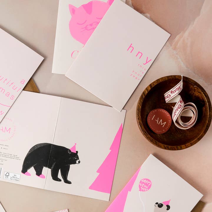 I am Roxanne - Wholesale New Year's Card - Happy New Year Neon Card | Holiday Cards | Christmas Card2