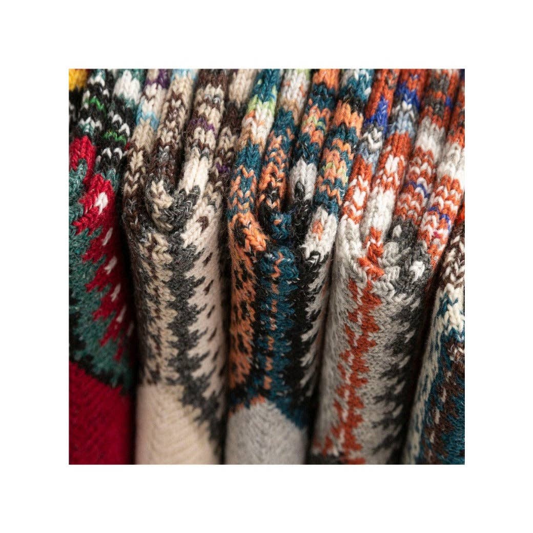 Funkyrel® Atzbranding Limited - Venta al por mayor Calcetines - Mujer - Rufia - Calcetines de invierno de punto a media pierna con estilo británico4