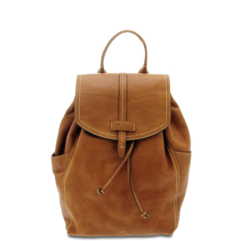 Brun Vintage kvinderygsæk i ko(1)læder - 11496/VCR for engroshandel på Faire0