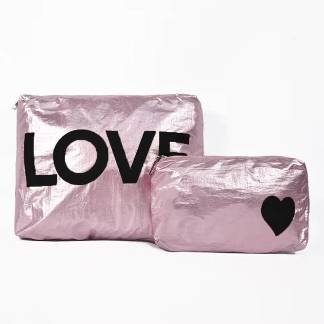 lil darlings inc - Wholesale Makeup/Cosmetic Bag - Makeup bag love heart SET5