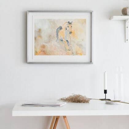 Art: Marble - GOLDEN EQUINE | Art Print, Wall Art, Horse, Equine, Gallop for wholesale by Deckled Edge Ltd