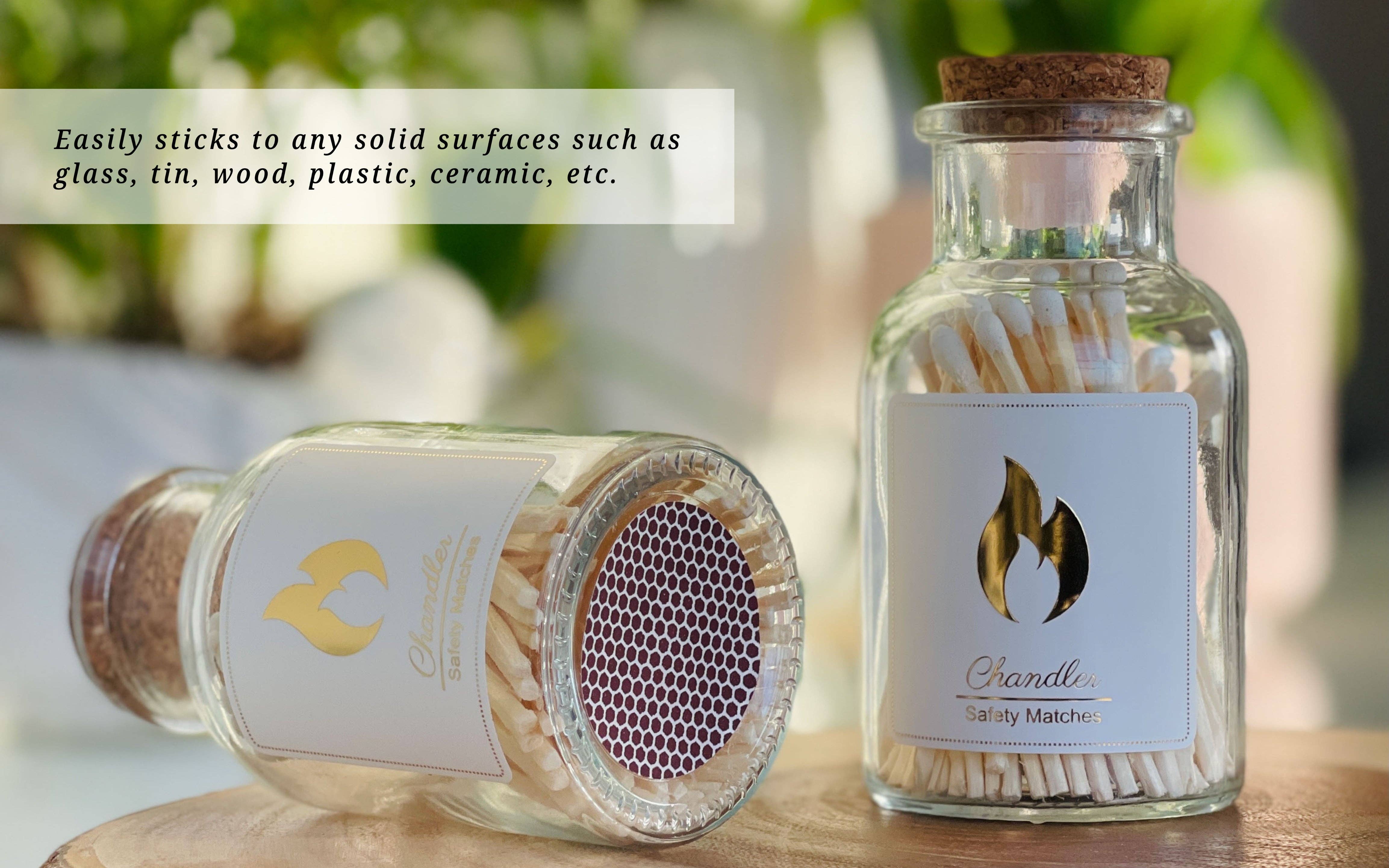 Chandler Studio - Wholesale Sticker - 0.5" Circle Match Strike Stickers Paper Adhesive - 50 pcs5