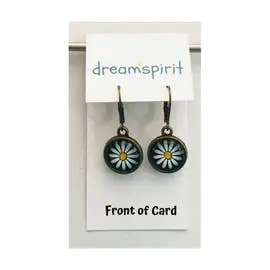 Dreamspirit – wholesale Dangle earrings – Photo Glass Crow Earrings1