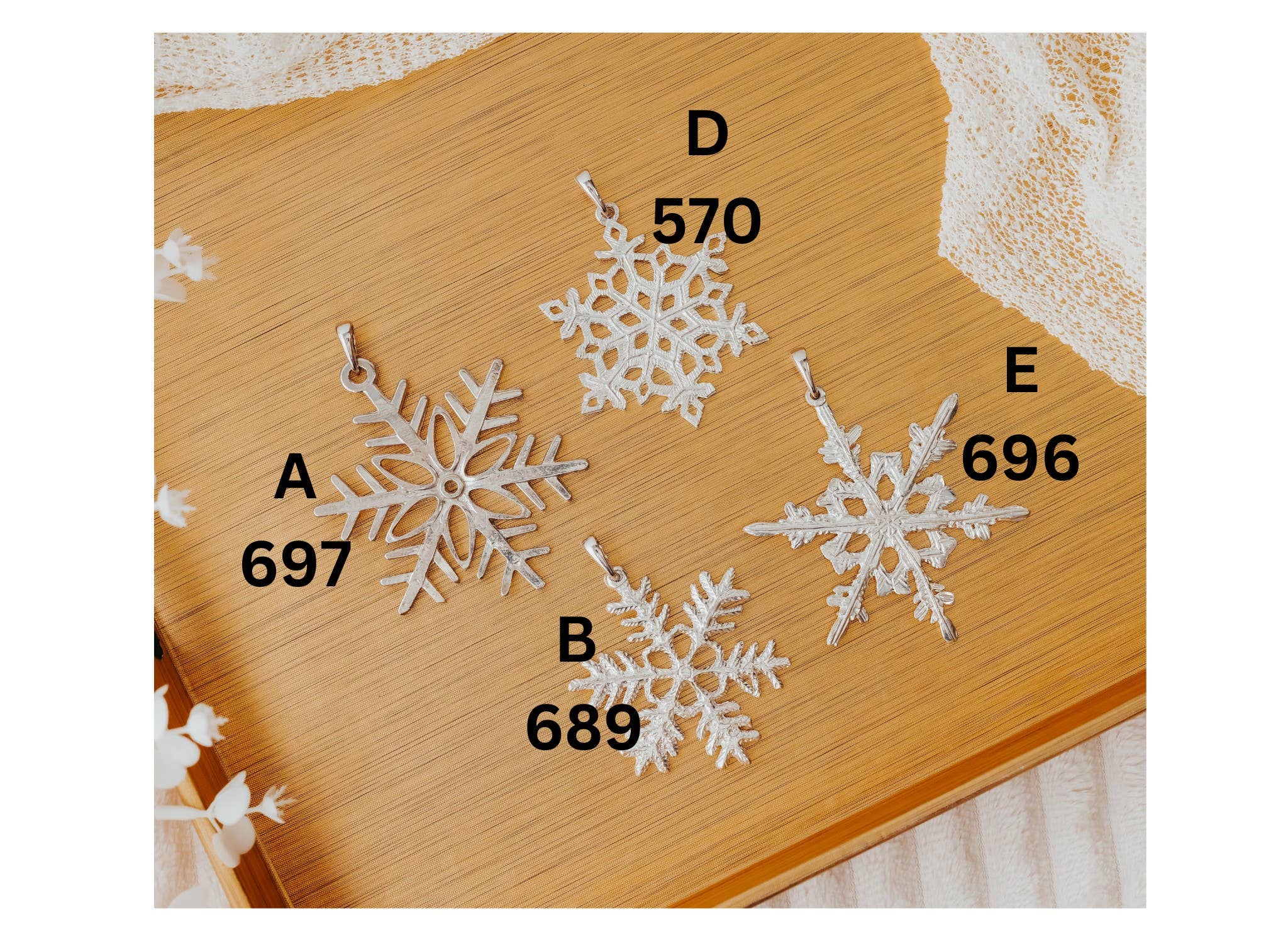 House of Morgan Pewter - Wholesale Jewelry Set - Snowflake Jewelry - Earrings - Necklace - Gift Box4