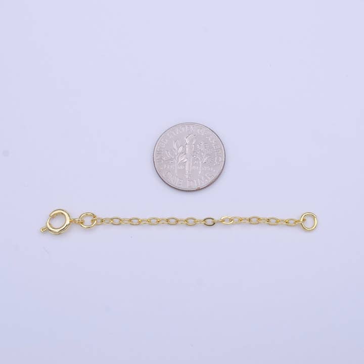 Aim Eternal - Wholesale Link & Chain Necklace - 14K Gold Filled Chain Extender with Round Spring Clasps Closure | K-3291
