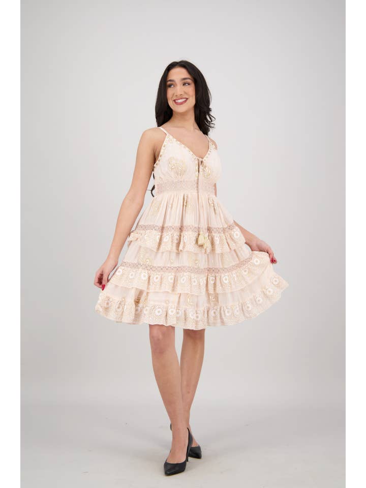 Advance Apparels - Wholesale Dress – Women's - Paloma Ruffle Mini Dress 251738