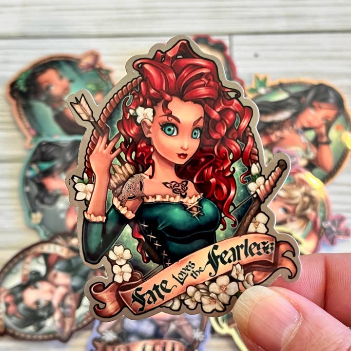 Badass Babes, Fearless Merida, Vinyl-Aufkleber für den Großhandel von Graceful Darkness, LLC