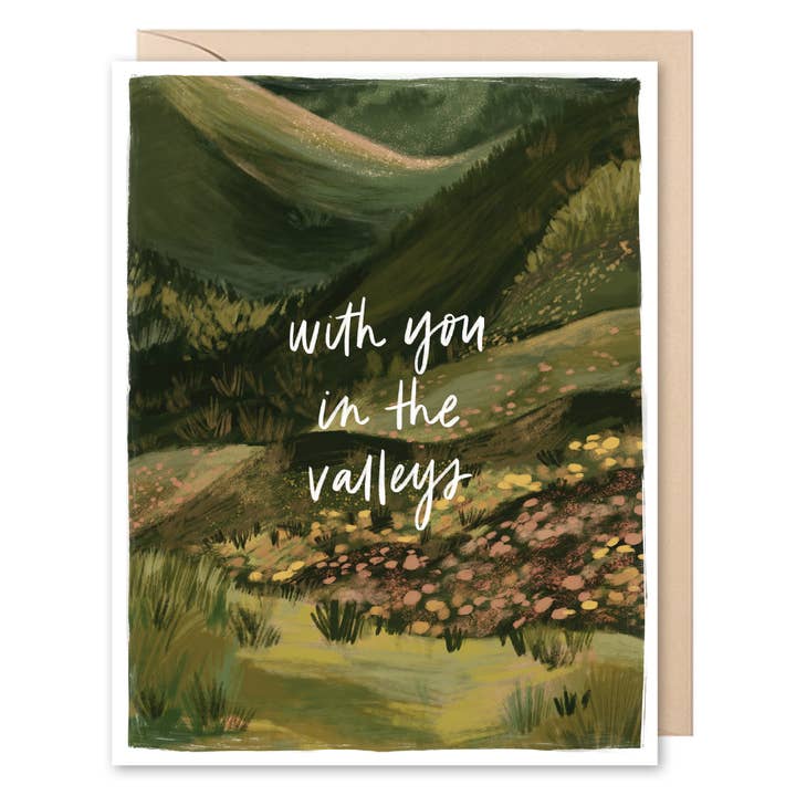 With You in the Valleys Sympathy Card – Support & Comfort for wholesale by Selah Paper