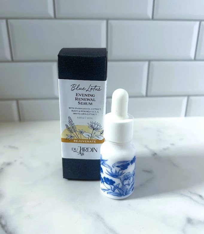 Du Jardin Beauty - Wholesale Facial Serum/Concentrate - Blue Lotus Evening Renewal Serum W Bakuchiol & White Lupin8