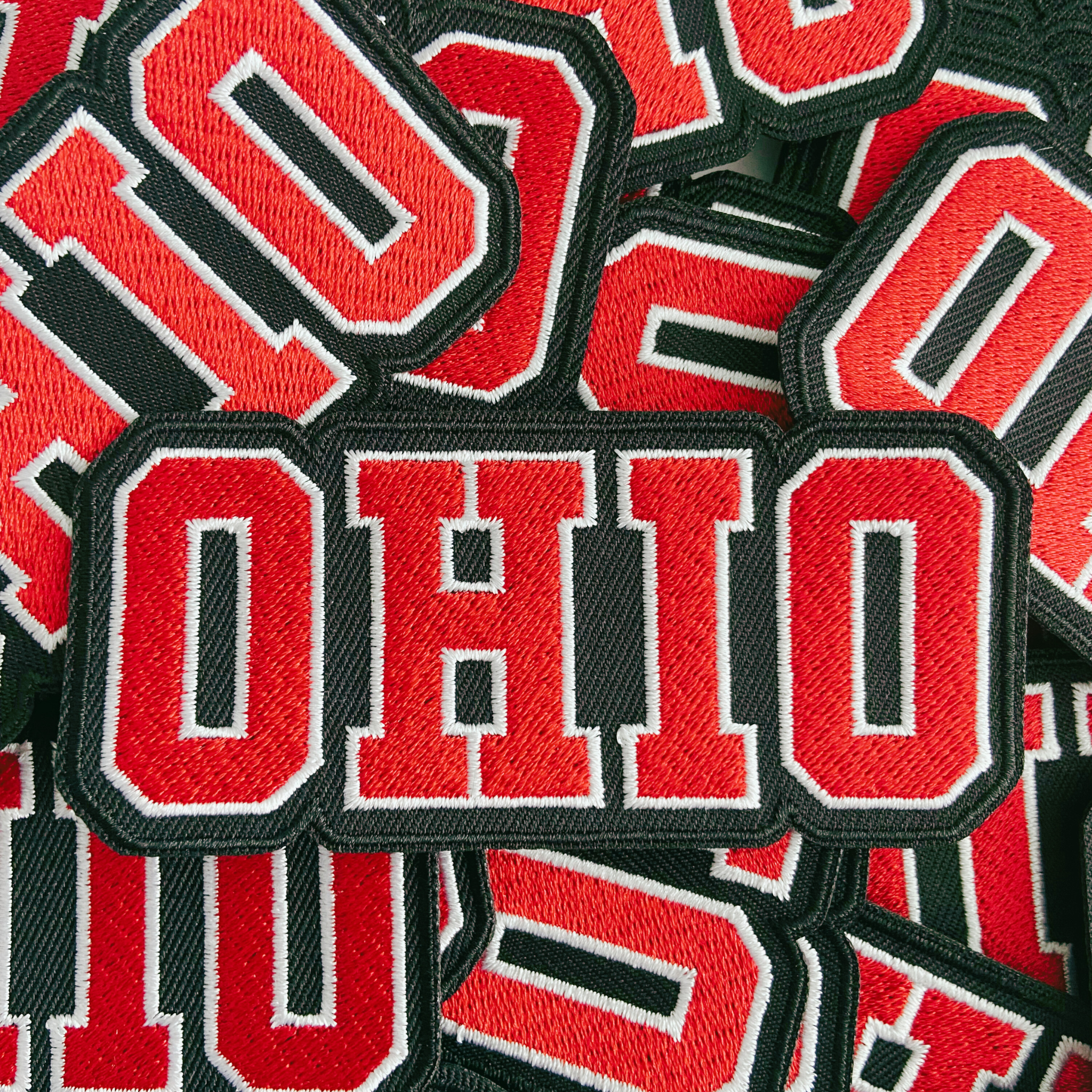 TEELUX - Wholesale Patch - 4" OHIO -  Embroidered Hat Patch1