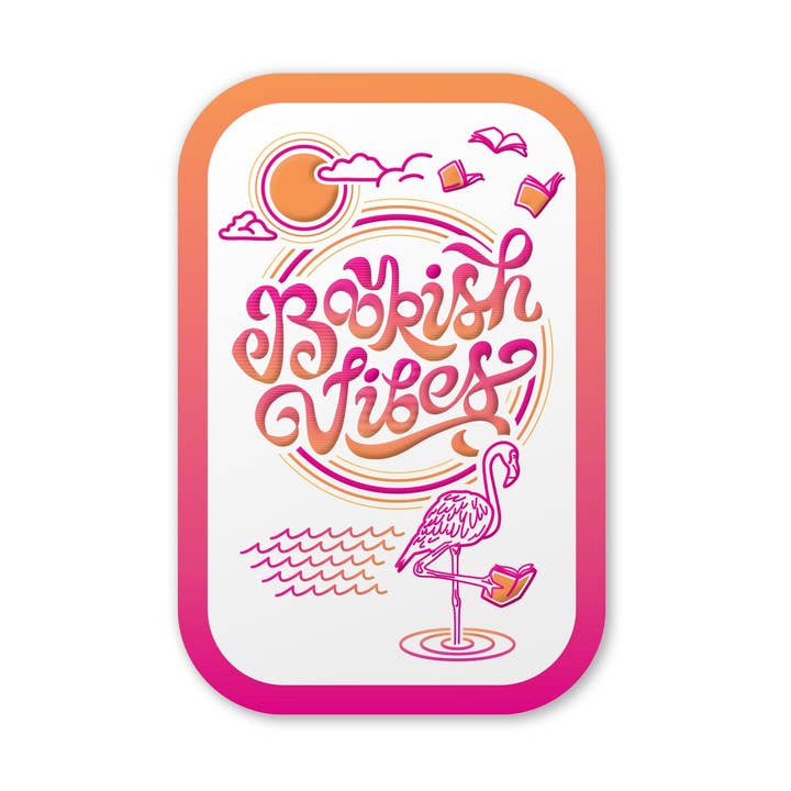 Summer Bookish Vibes Sticker for wholesale by Fables & Tales Co.