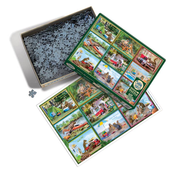 Outset Games and Cobble Hill Puzzles - Wholesale Puzzle - Adult - Squirrels on Vacation 1000pc Puzzle