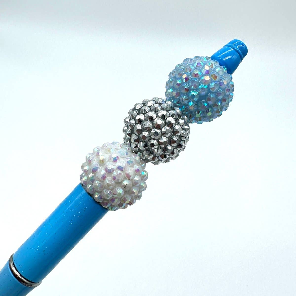 Beyond Bead - Vente Stylos - Stylo à perles en strass - Bleu ciel1