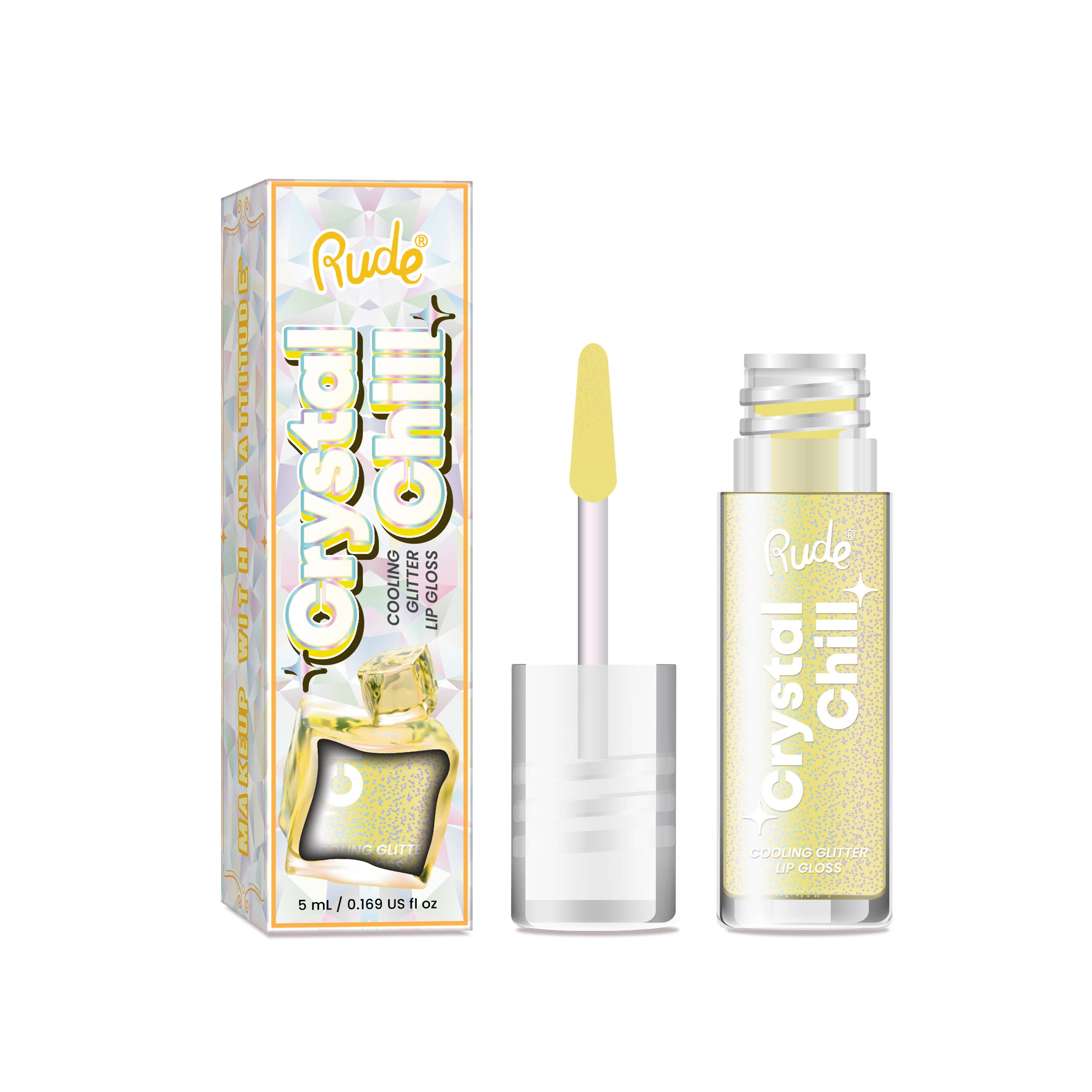 Rude Cosmetics - Wholesale Lip Gloss - Crystal Chill Cooling Glitter Lip Gloss2
