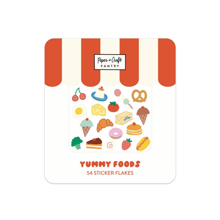 Yummy Foods Sticker Flakes - Pack of 54 for wholesale by The Paper + Craft Pantry