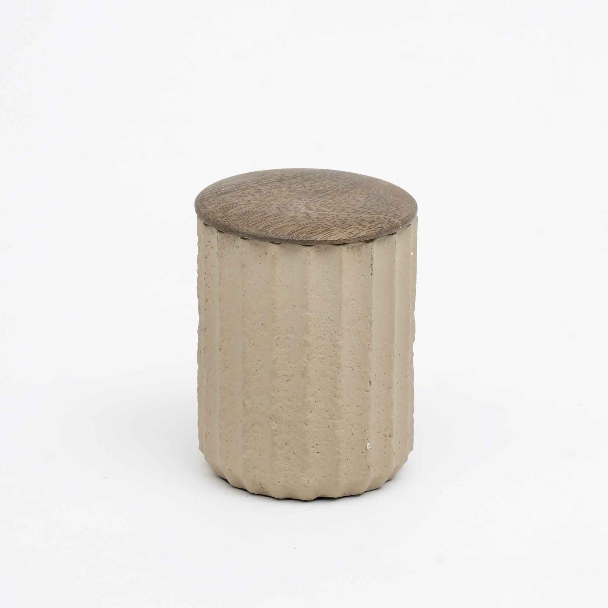 Beige 6 oz Christmas Candle | Wax Fill Candle with Wooden Lid for wholesale on Faire1