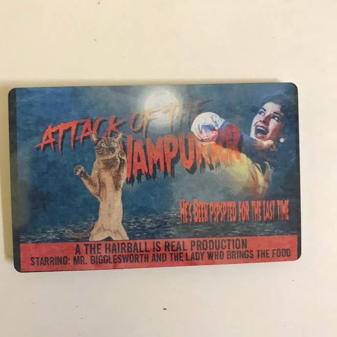 Attack of the Vampurrr Fake Movie poster Business Card Sized for wholesale by Raven Design