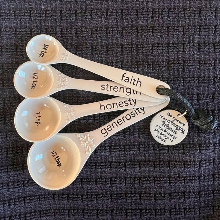 Abbey + CA Gift - Wholesale Measuring Spoon - Recipe for an Amazing Woman Measuring Spoons1