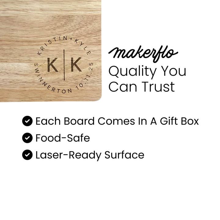 MakerFlo - Wholesale Cutting Board - Rubberwood Cutting Board3