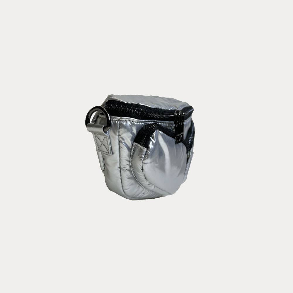 AHDORNED - Wholesale Belt Bag - Women's - Rachel Double Pocket Puffy Sling/Waist Bag w/Black Resin Cha31