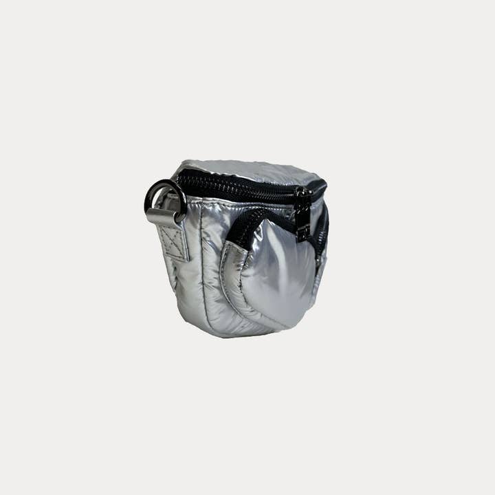 AHDORNED - Wholesale Belt Bag - Women's - Rachel Double Pocket Puffy Sling/Waist Bag w/Black Resin Cha31