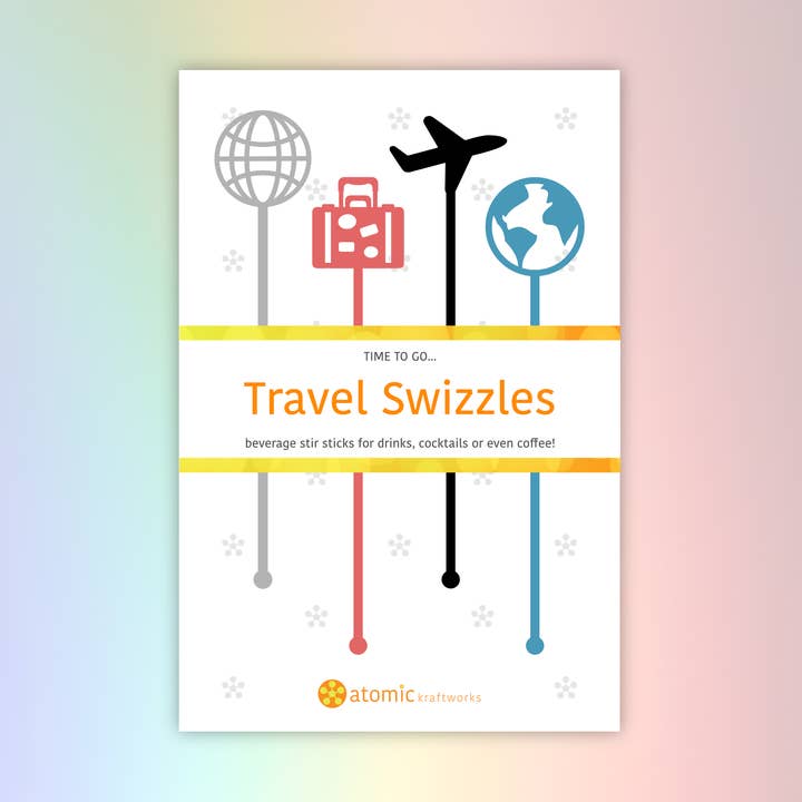 Travel Acrylic Drink Stirrer Set for wholesale by Atomic Kraftworks