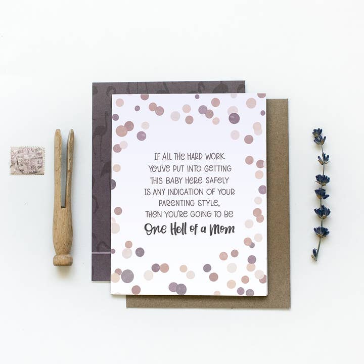 The Noble Paperie - Wholesale Baby Card - Hard Work | IVF Infertility Support Mother New Baby Card