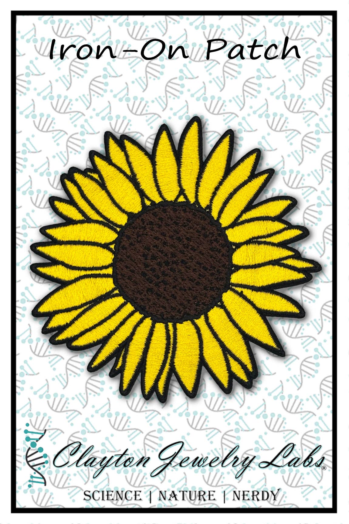 Clayton Jewelry Labs - Wholesale Patch - Sunflower Embroidered Iron-on Patch3