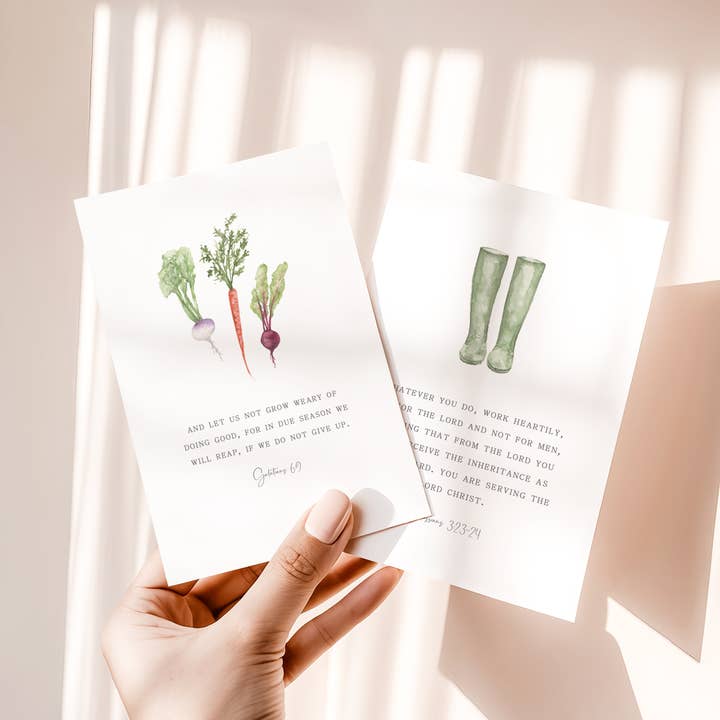 Me and Mary Shop - Wholesale Stationery/Notecard Set - Watercolor Bible Scripture Cards – SPRING 4