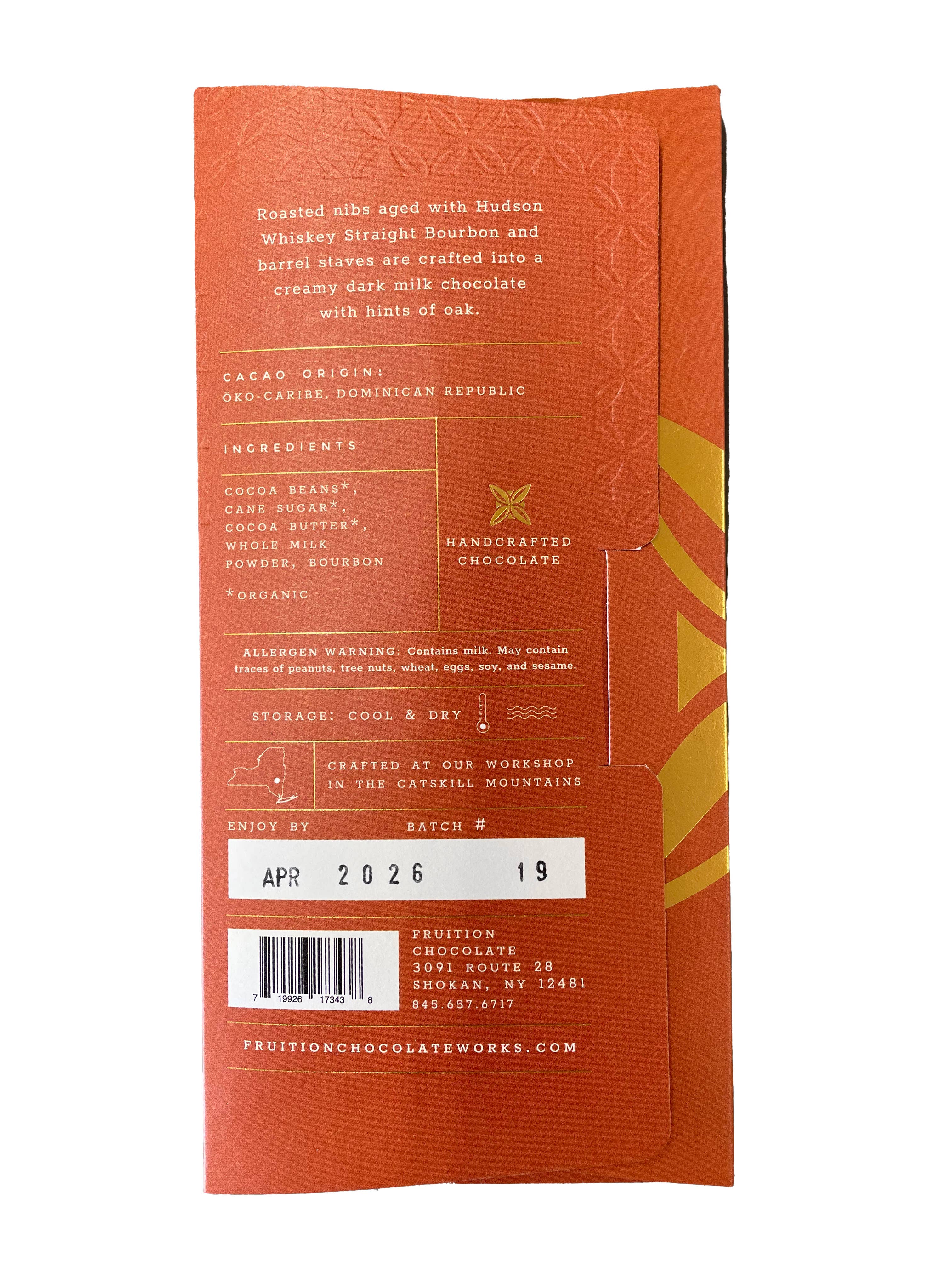 Fruition Chocolate Works - Wholesale Chocolate Bar - Hudson Valley Bourbon Dark Milk 61%3