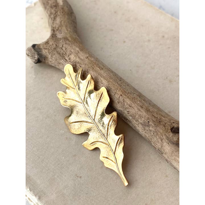 Red Truck Designs - Wholesale Brooch - Gold Oak Leaf Brooch Autumn Pin Gold Leaf Oak Tree4