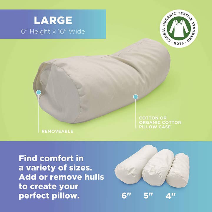 Bean Products - Wholesale Spa/Therapy Pillow - Neck Roll Pillow - Buckwheat or Millet hulls, Organic WheatDreamz