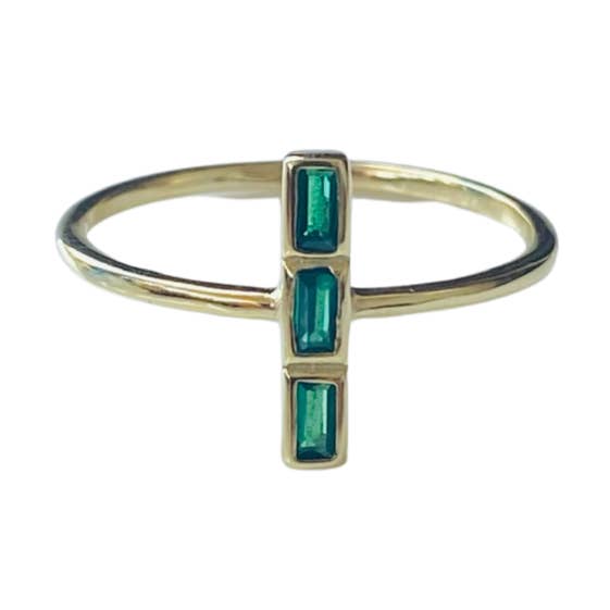 Grüner Baguette-Barring für den Großhandel von Modern Opus